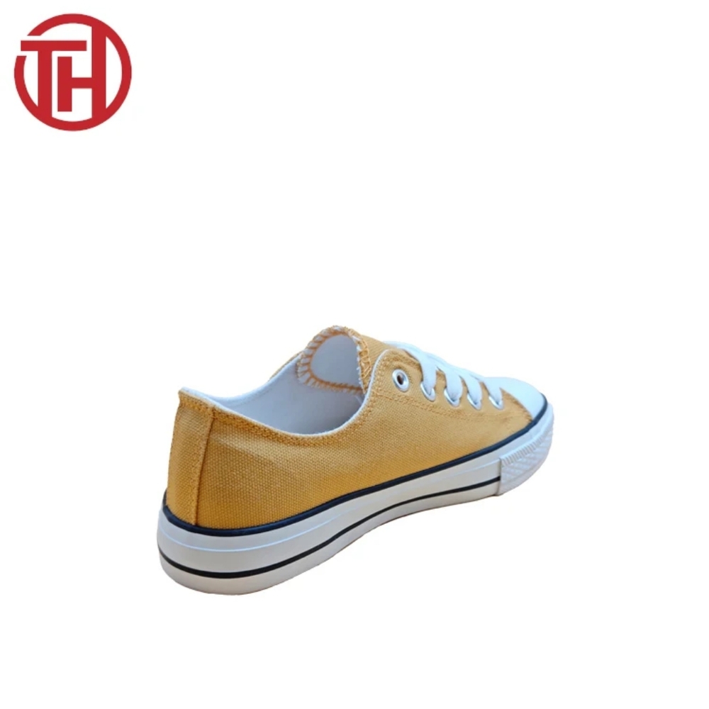 Yellow Low-Top Canvas Sneakers